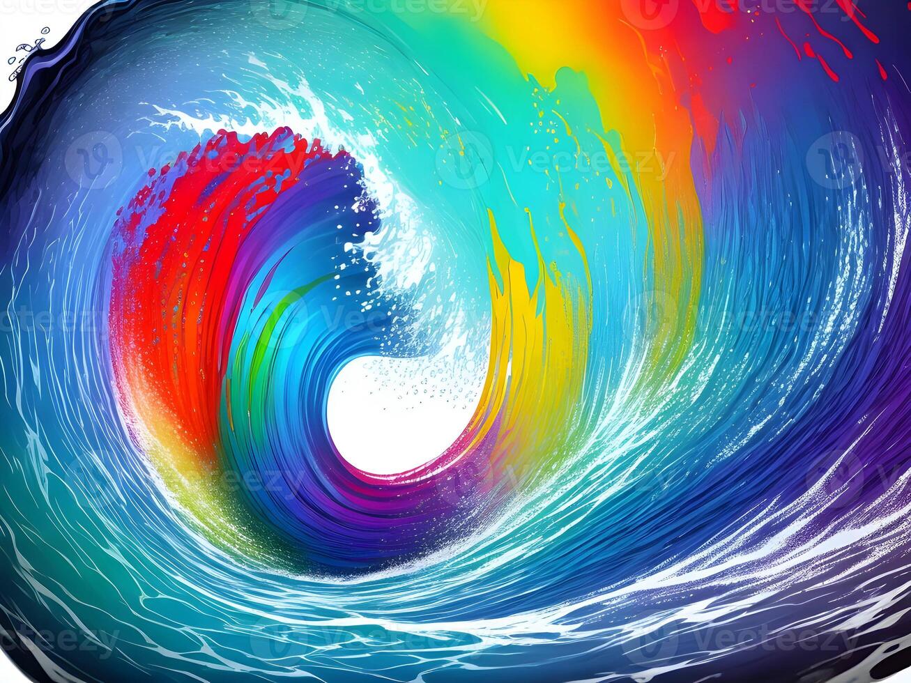 Colorful water flow background. . photo