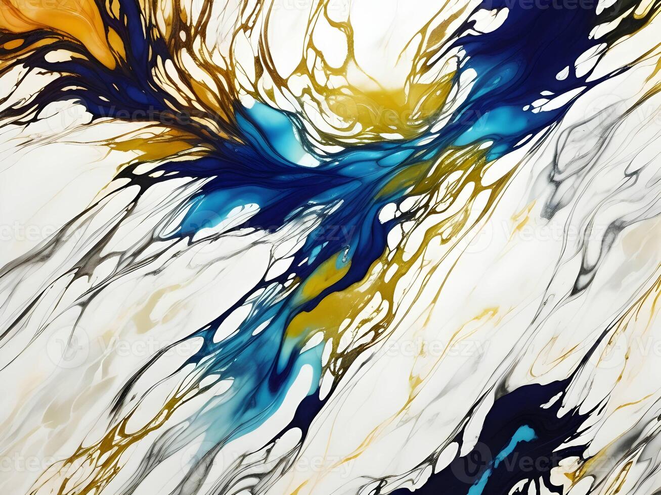 marble ink abstract art from exquisite original painting for abstract background. . photo