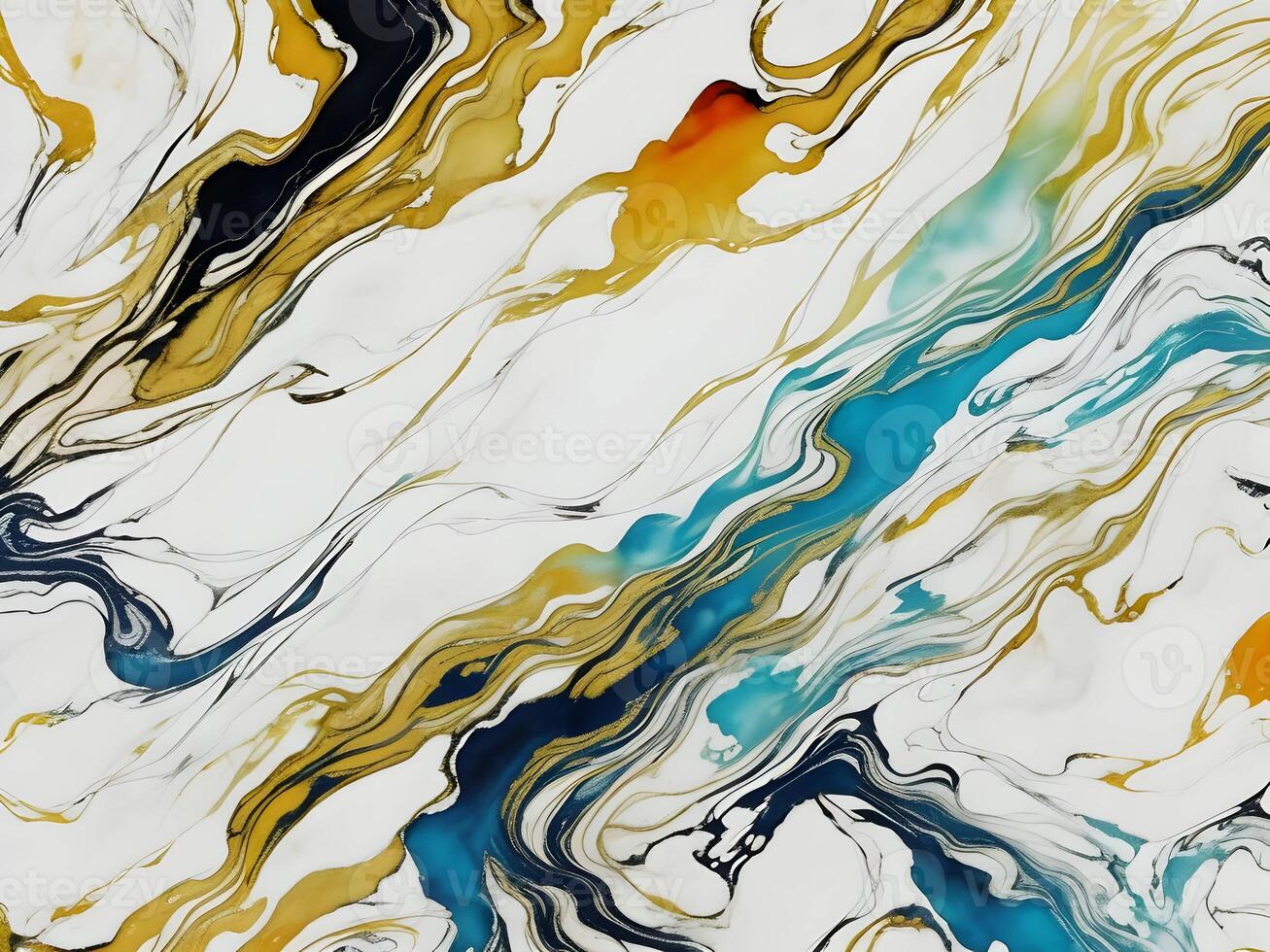marble ink abstract art from exquisite original painting for abstract background. . photo