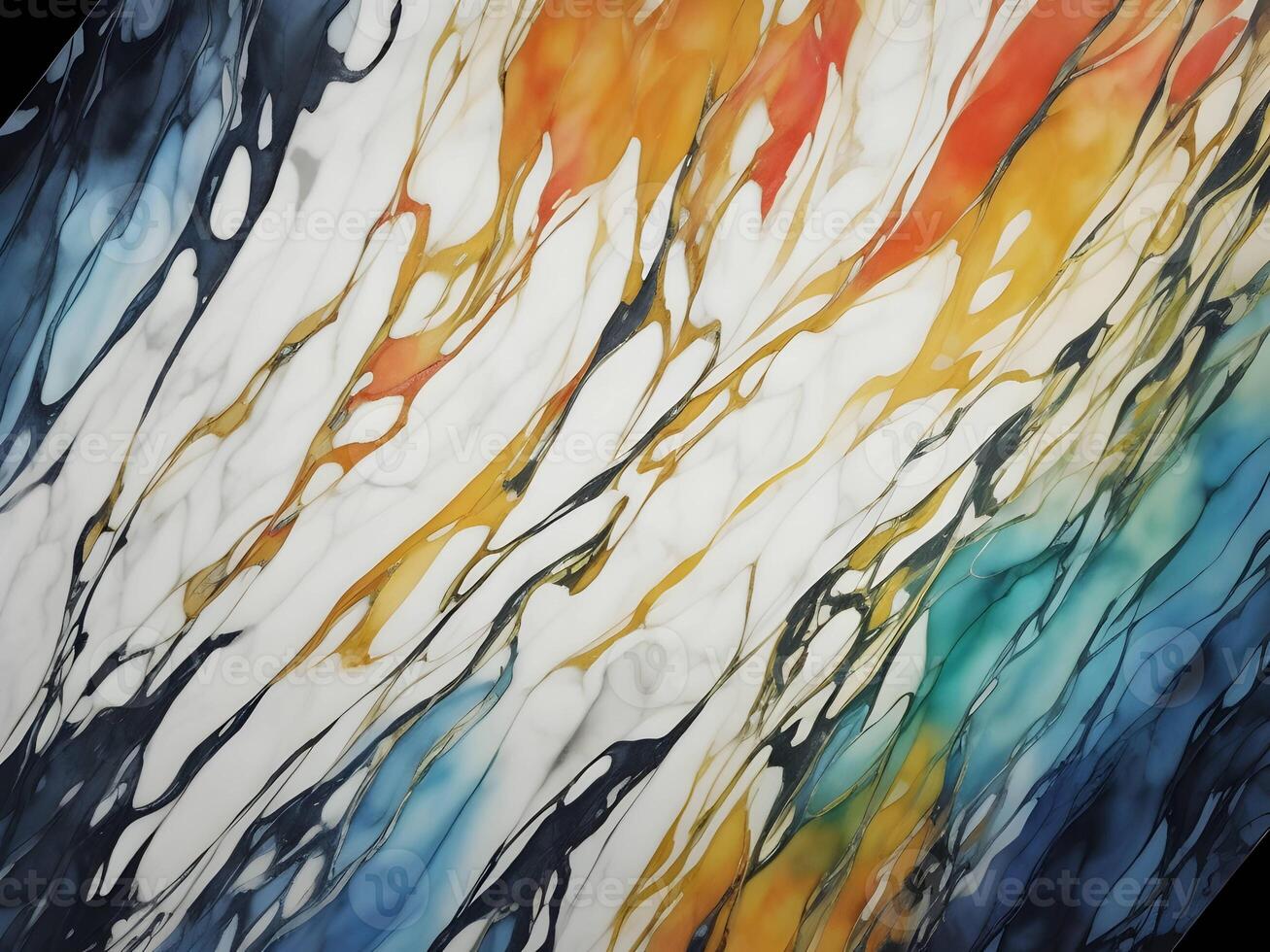 marble ink abstract art from exquisite original painting for abstract background. . photo