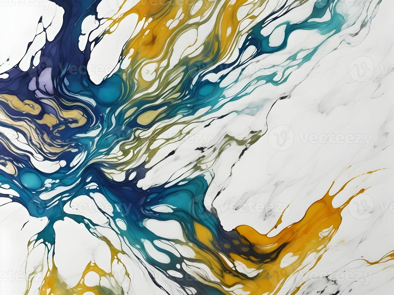 marble ink abstract art from exquisite original painting for abstract background. . photo