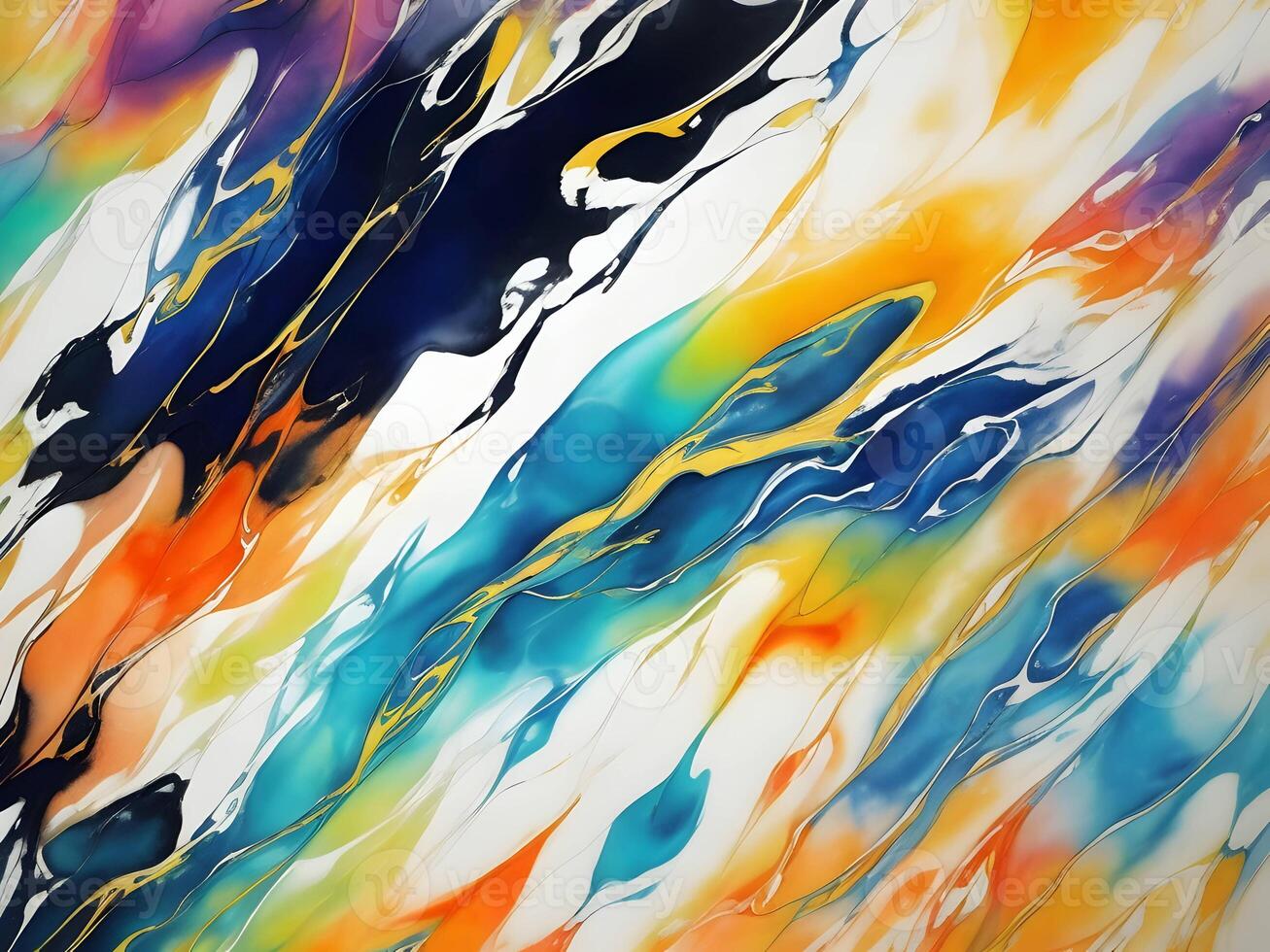 marble ink abstract art from exquisite original painting for abstract background. . photo