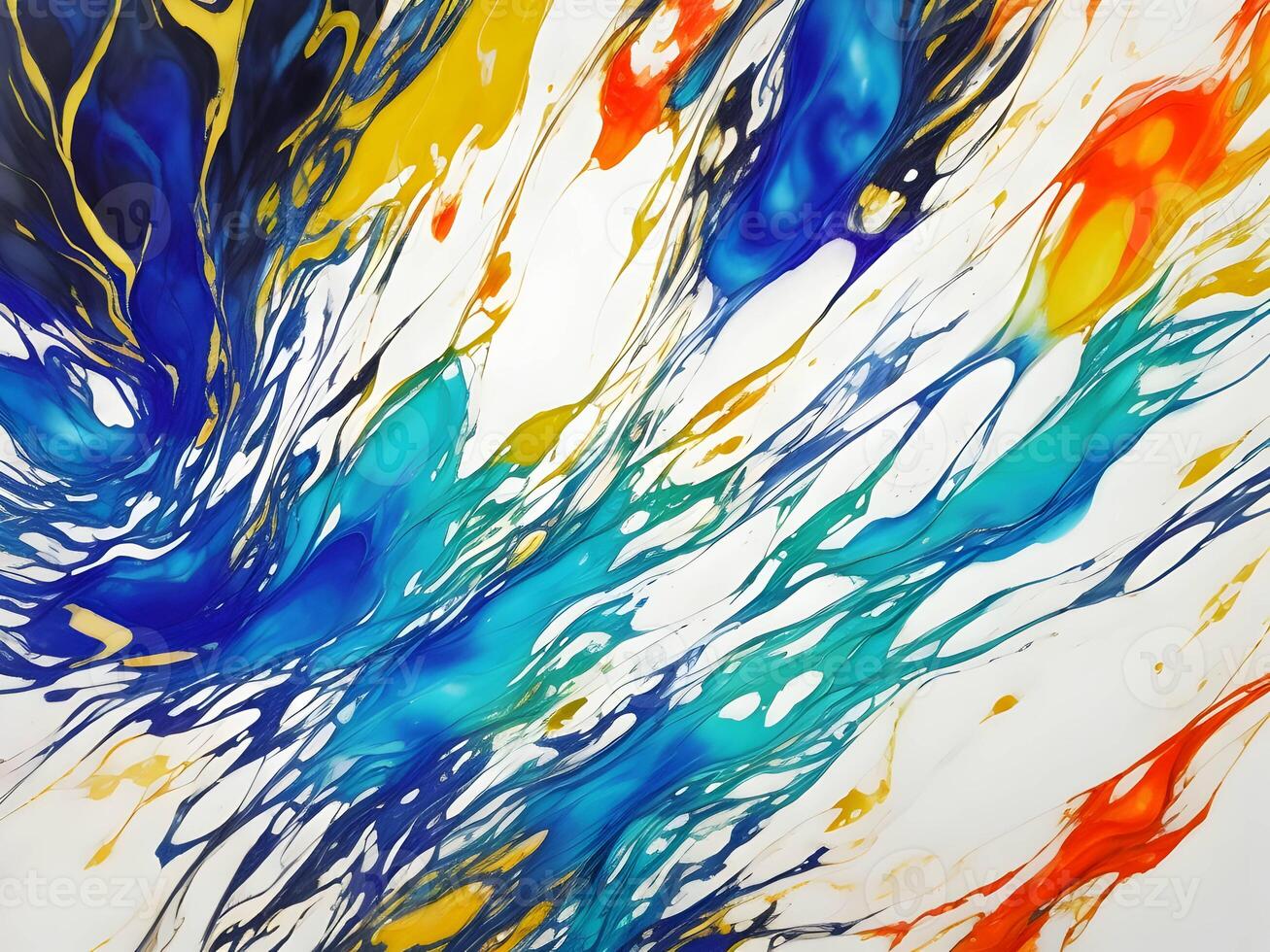 marble ink abstract art from exquisite original painting for abstract background. . photo