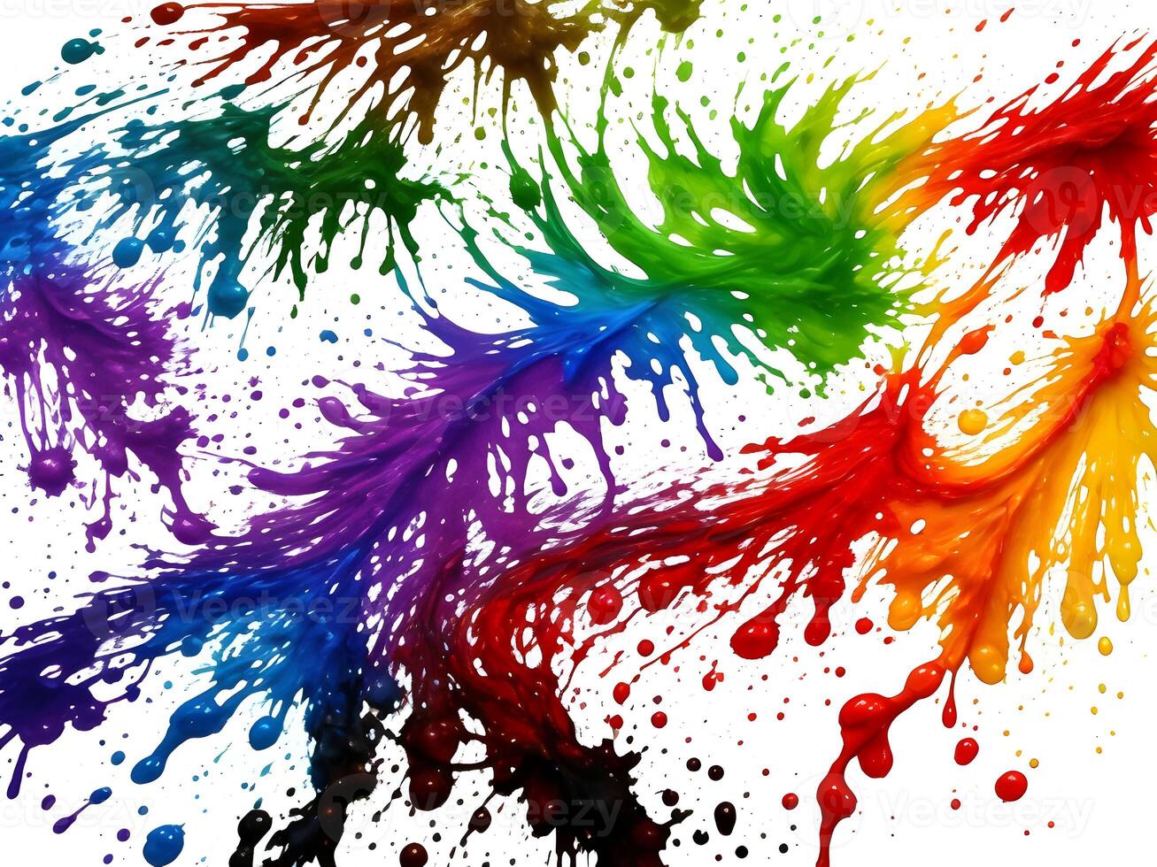 Colorful explosion with high-speed vivid color powder. . photo