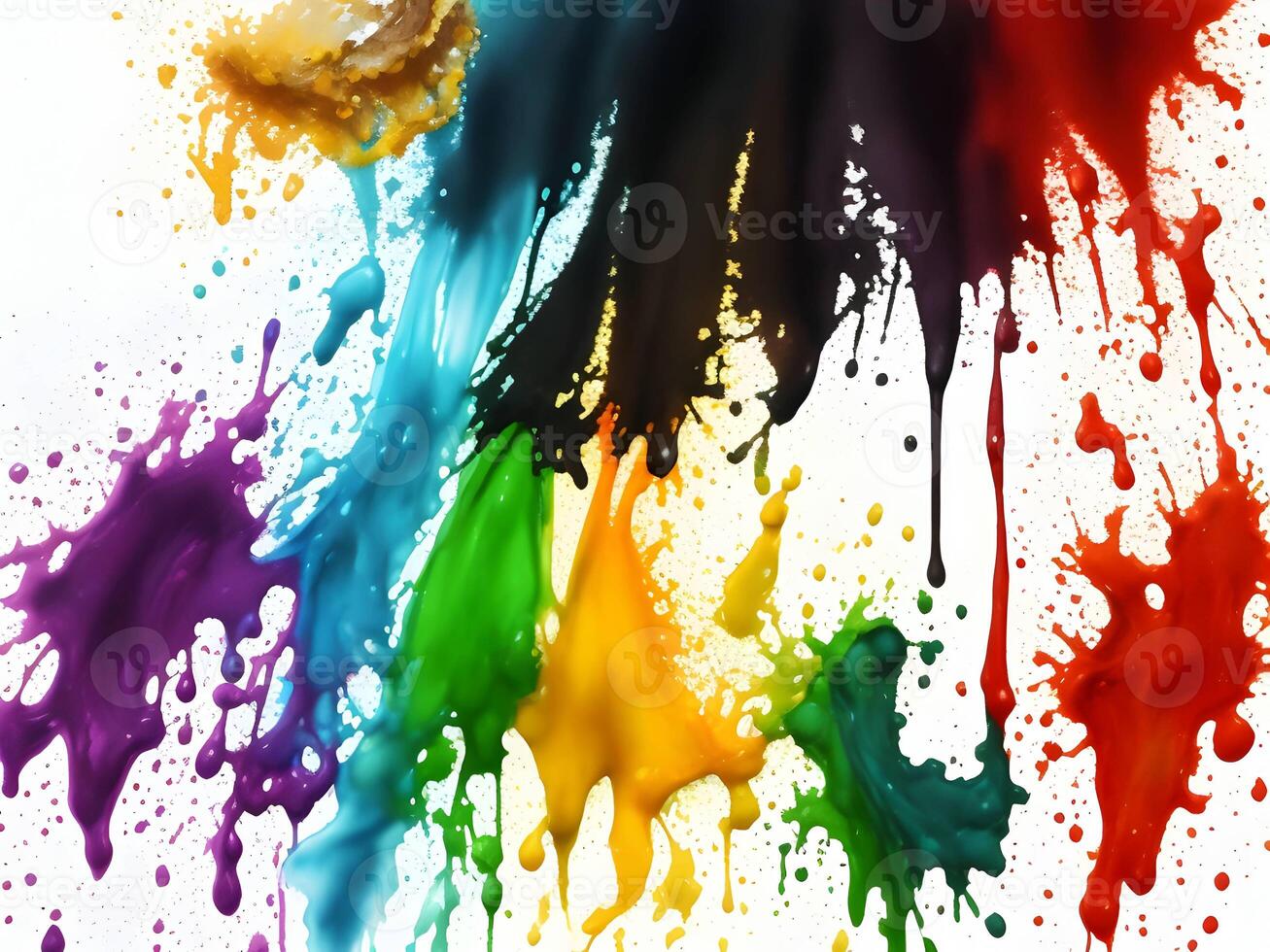 Colorful explosion with high-speed vivid color powder. . photo