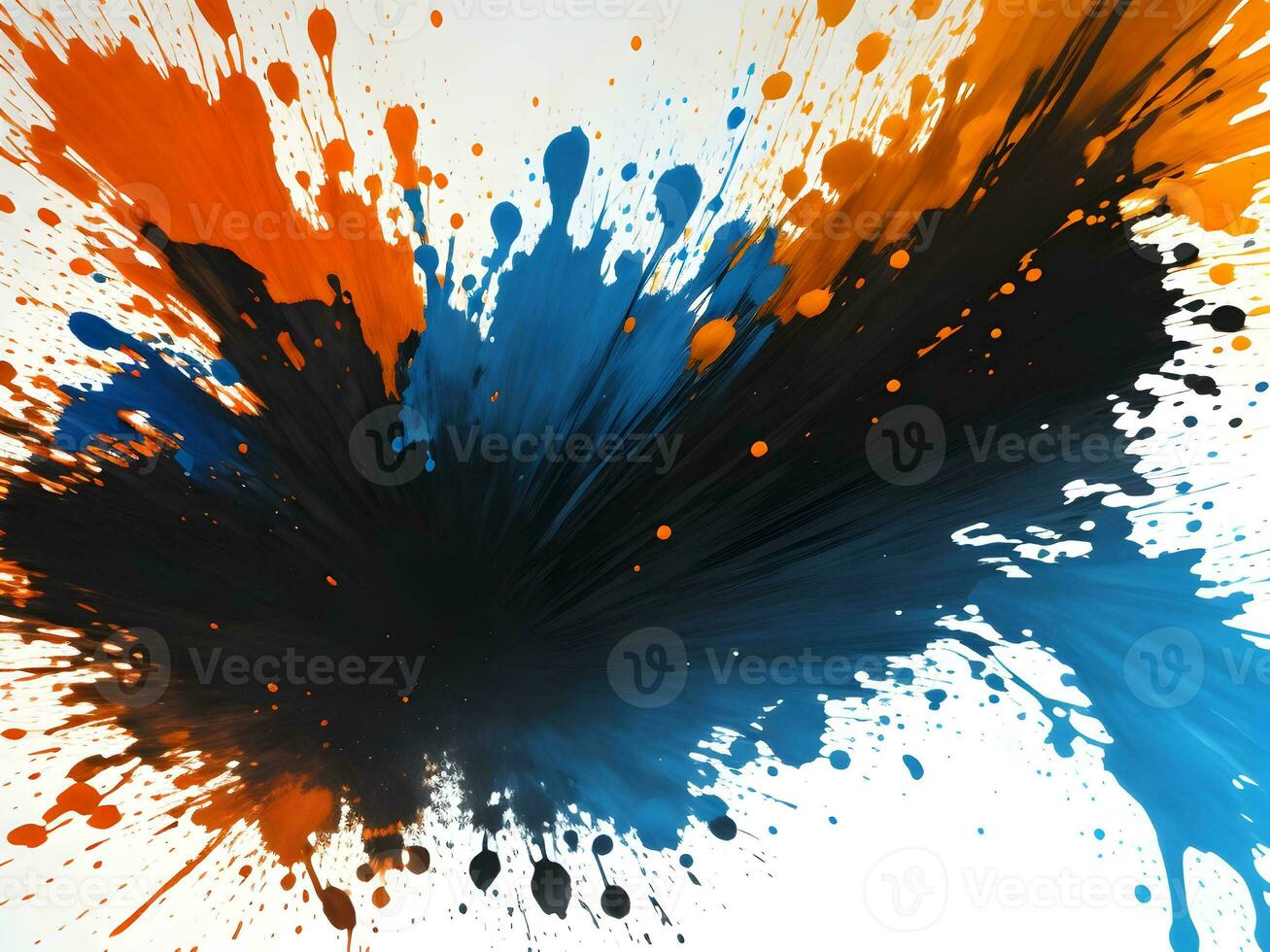 3d Liquid abstract colorful texture on white background, AI generation, AI generation. photo