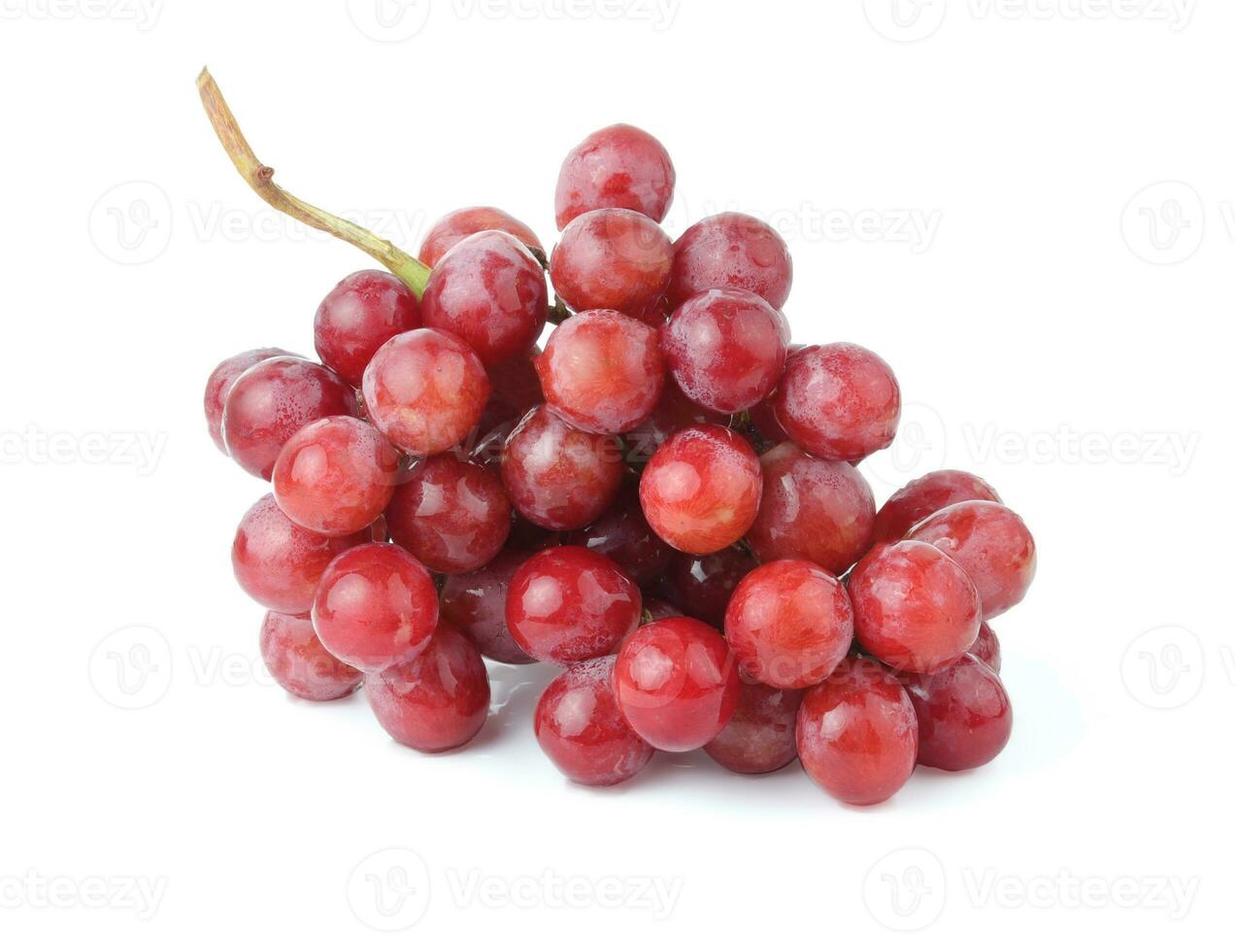 Red grape isolated on white background With clipping path. photo