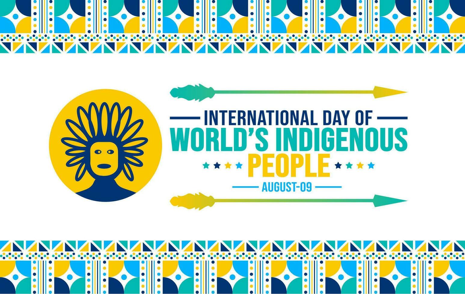 International Day of Worlds Indigenous People background template. Holiday concept. background, banner, placard, card, and poster design template with text inscription and standard color. vector