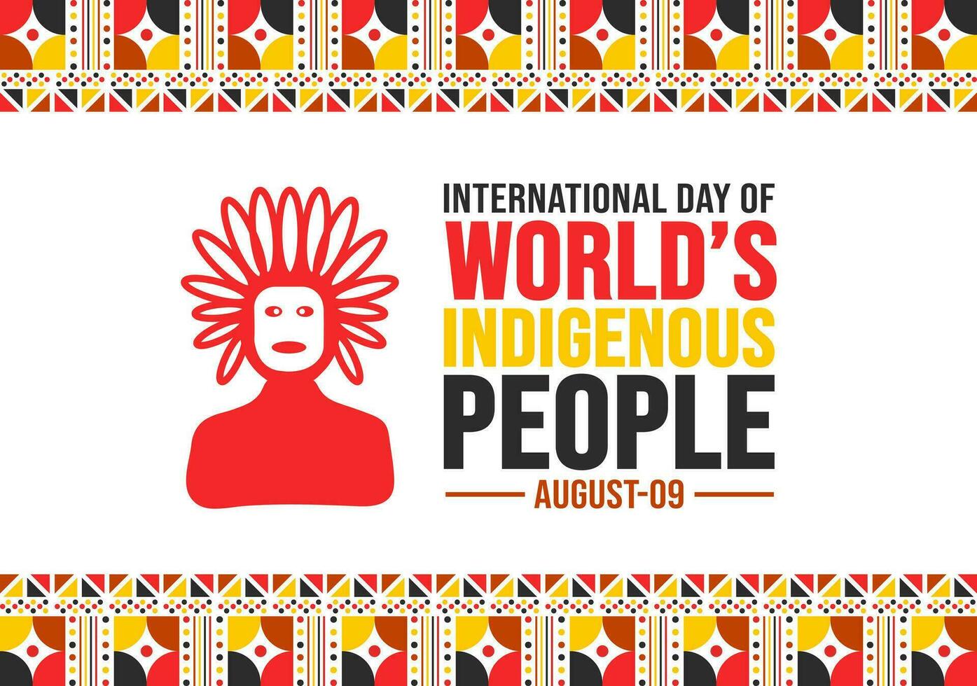 International Day of Worlds Indigenous People background template. Holiday concept. background, banner, placard, card, and poster design template with text inscription and standard color. vector