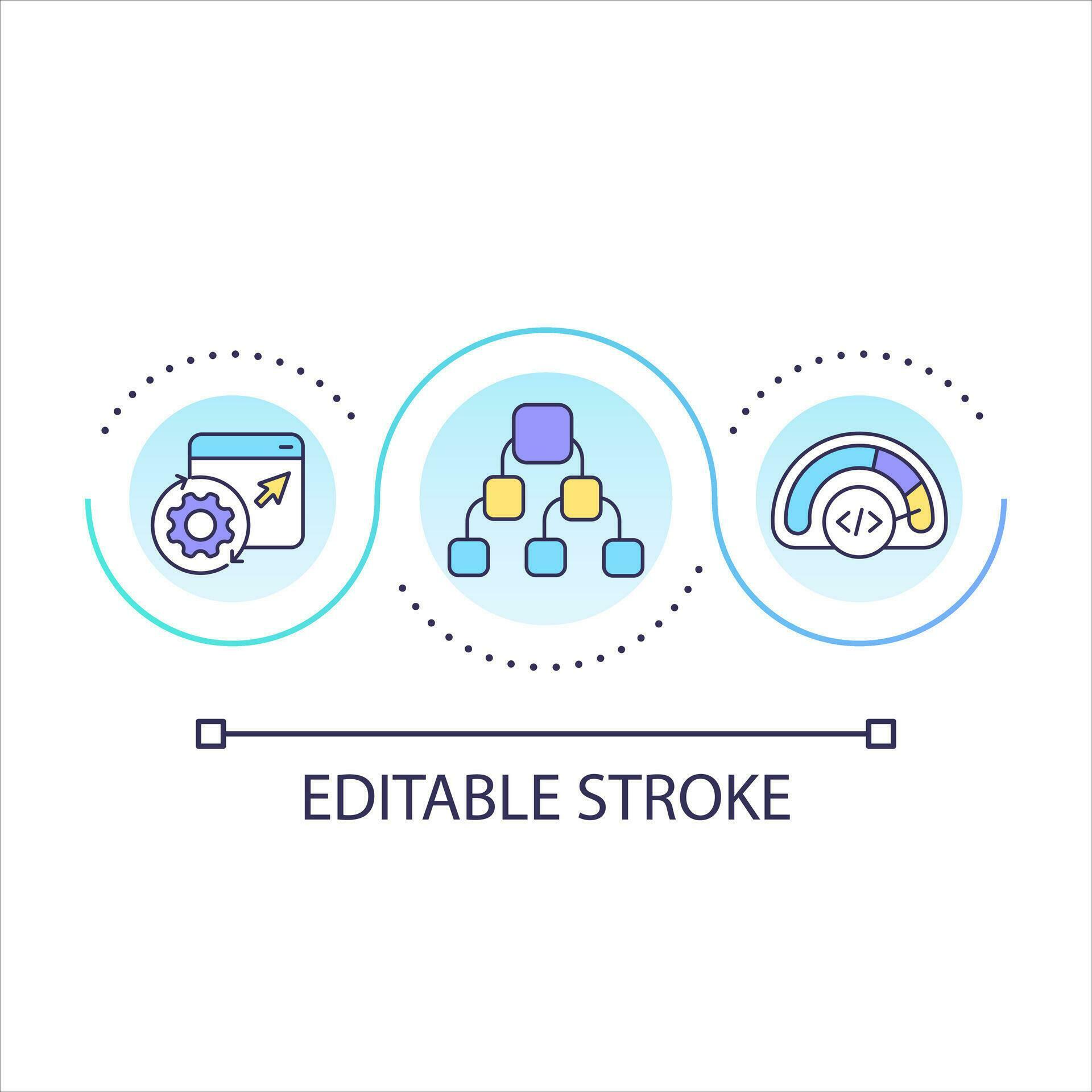 Source control system loop concept icon. Programming process. Software ...