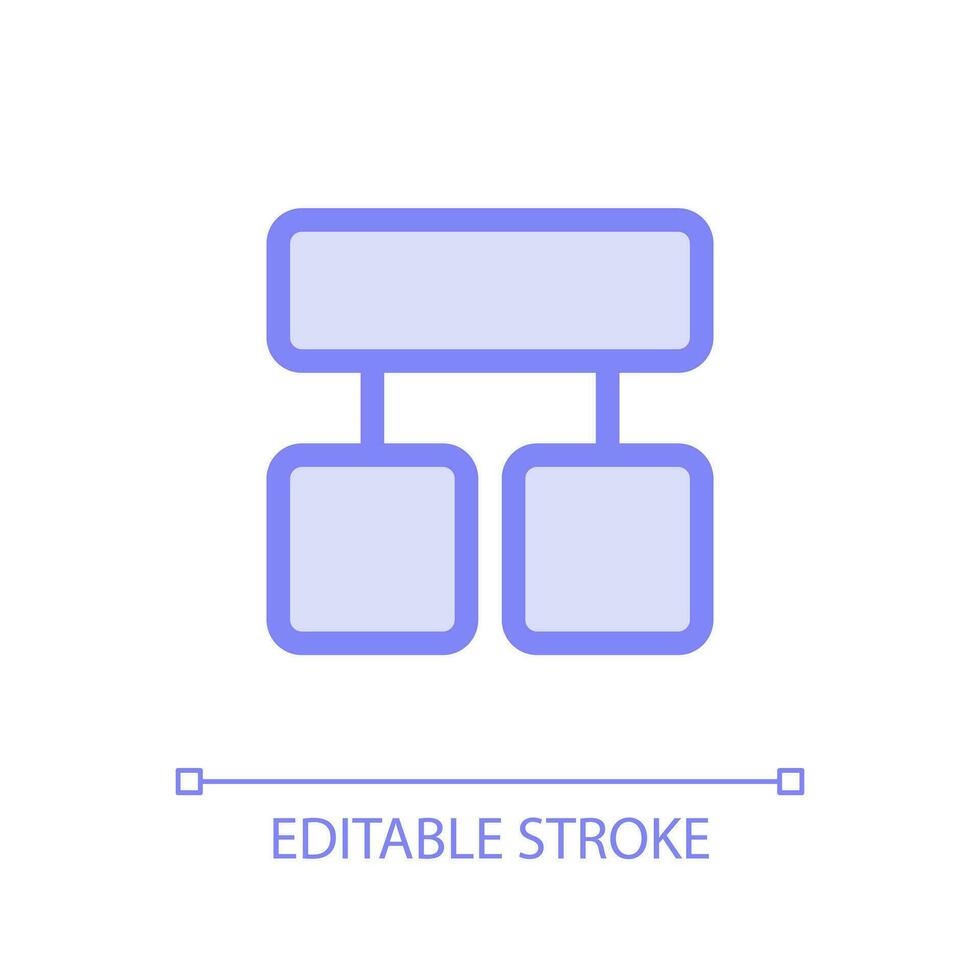 Block diagram pixel perfect glassmorphism ui icon. Project presentation. Color filled line element with transparency. Vector pictogram in glass morphism style. Editable stroke