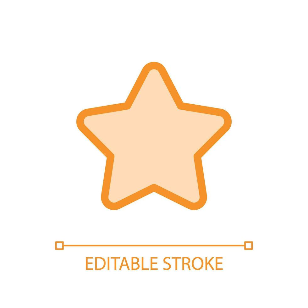 Star pixel perfect glassmorphism ui icon. Favourite page mark. Add bookmark. Color filled line element with transparency. Vector pictogram in glass morphism style. Editable stroke