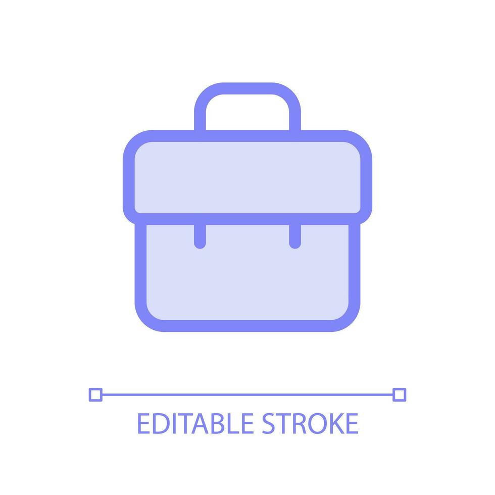 Business case pixel perfect glassmorphism ui icon. Employment. Travel luggage. Color filled line element with transparency. Vector pictogram in glass morphism style. Editable stroke