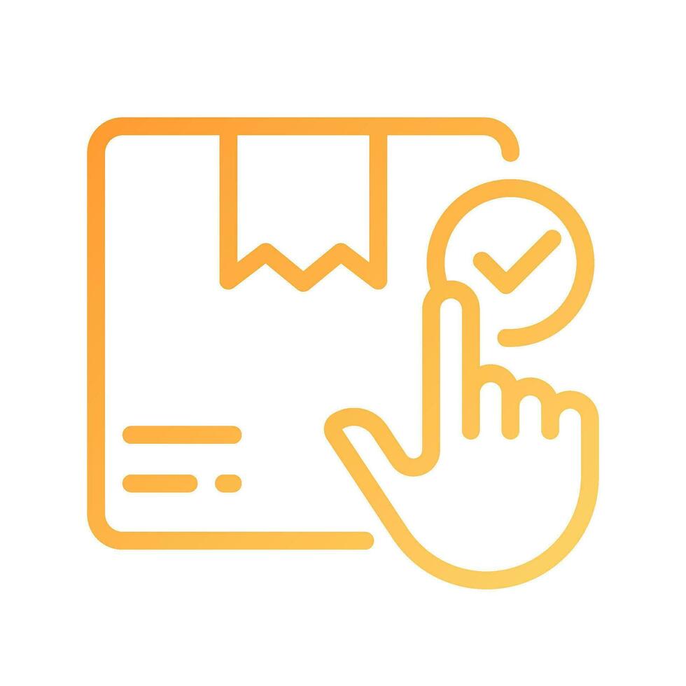 Order booking pixel perfect gradient linear vector icon. Choose postal service. Book online. Parcel delivery, shipment. Thin line color symbol. Modern style pictogram. Vector isolated outline drawing