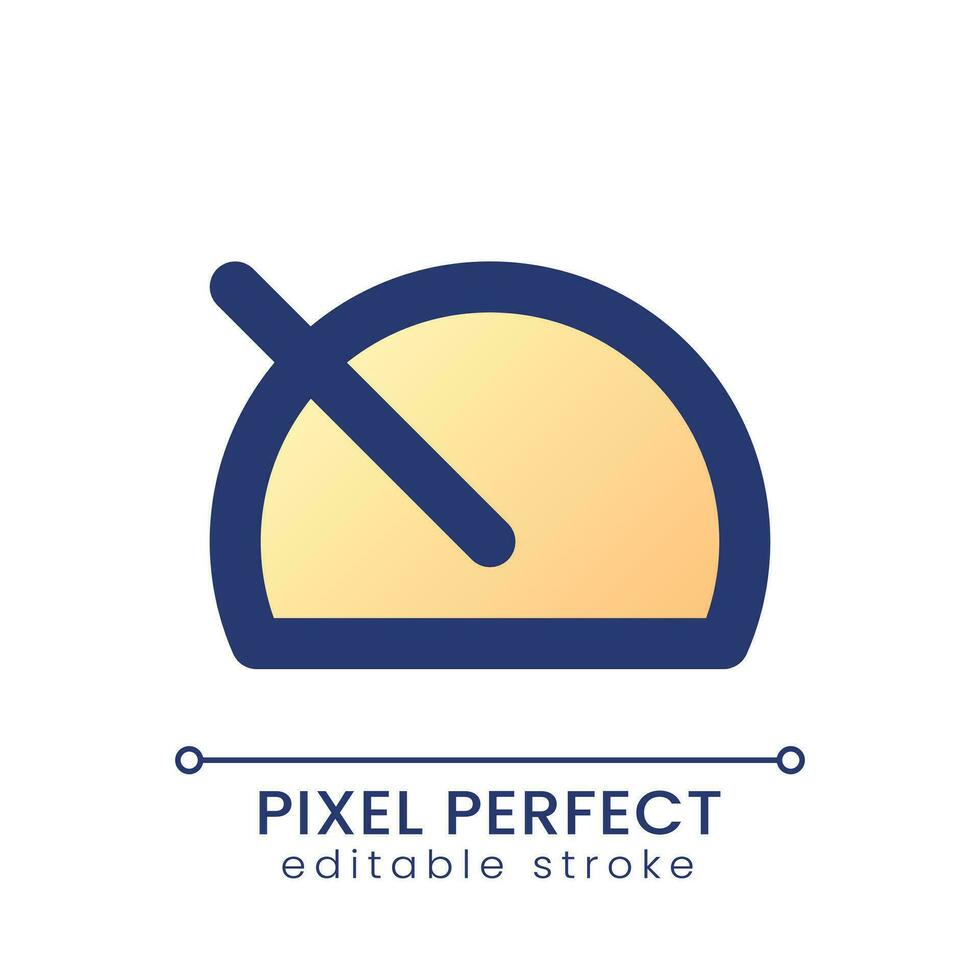Slow down pixel perfect gradient fill ui icon. Change footage speed. Video editing online. Modern colorful line symbol. GUI, UX design for app, web. Vector isolated editable RGB element