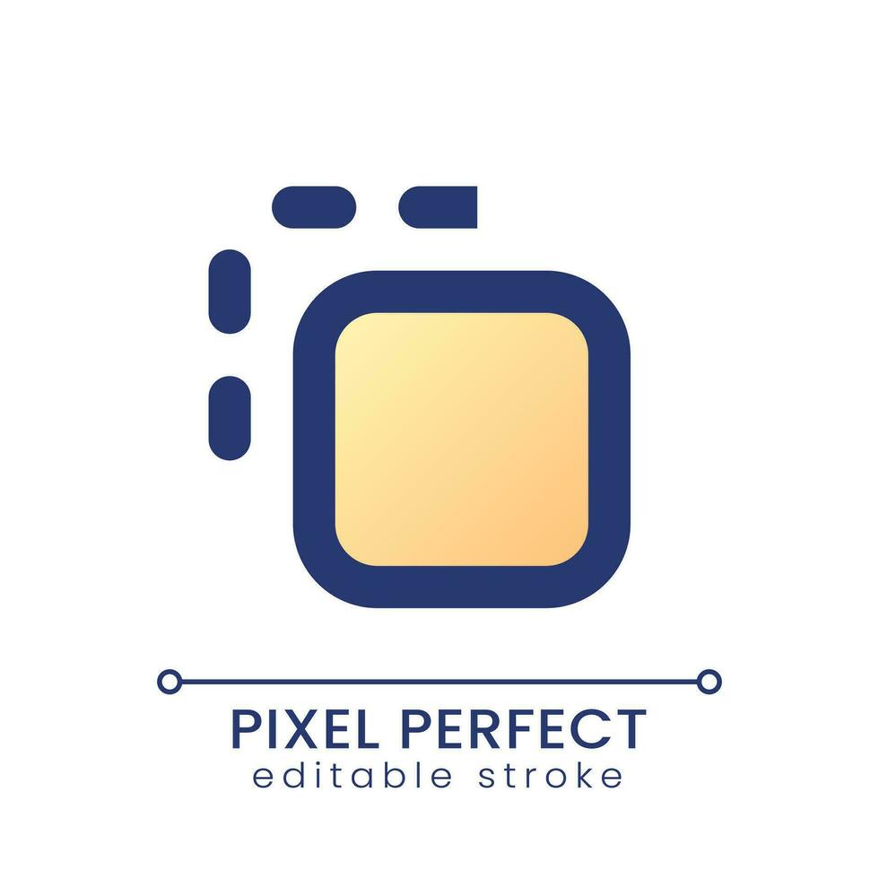 Dissolve pixel perfect gradient fill ui icon. Editing transition. Video effect. Post-production process. Modern colorful line symbol. GUI, UX design for app, web. Vector isolated editable RGB element