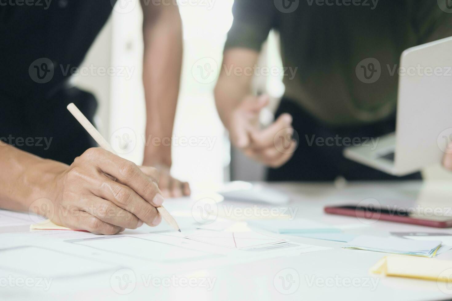 UX UI and Programming development technology. photo