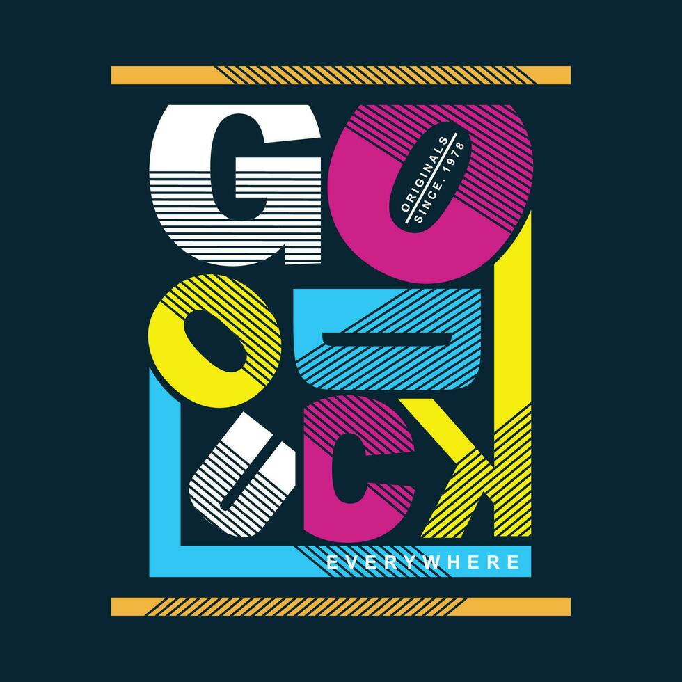 good lucky abstract, typography design vector, graphic illustration, for t shirt vector