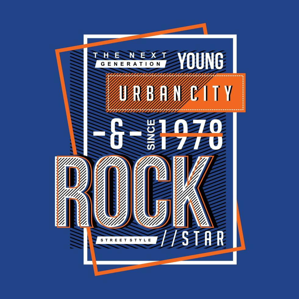 young rock star urban street, graphic design, typography vector illustration, modern style, for print t shirt