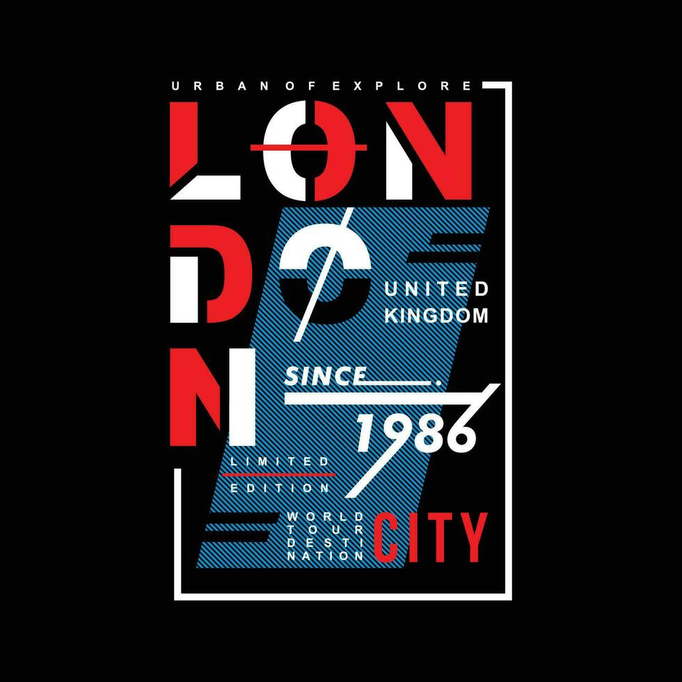 Londres gráfico tipografía vector, t camisa diseño, ilustración, bueno para casual estilo vector