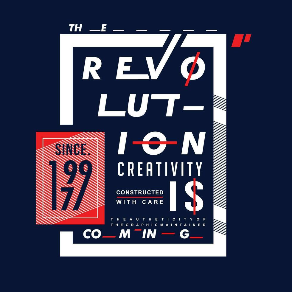 revolution slogan graphic typography, fashion t shirt, design vector, for ready print, and other use vector
