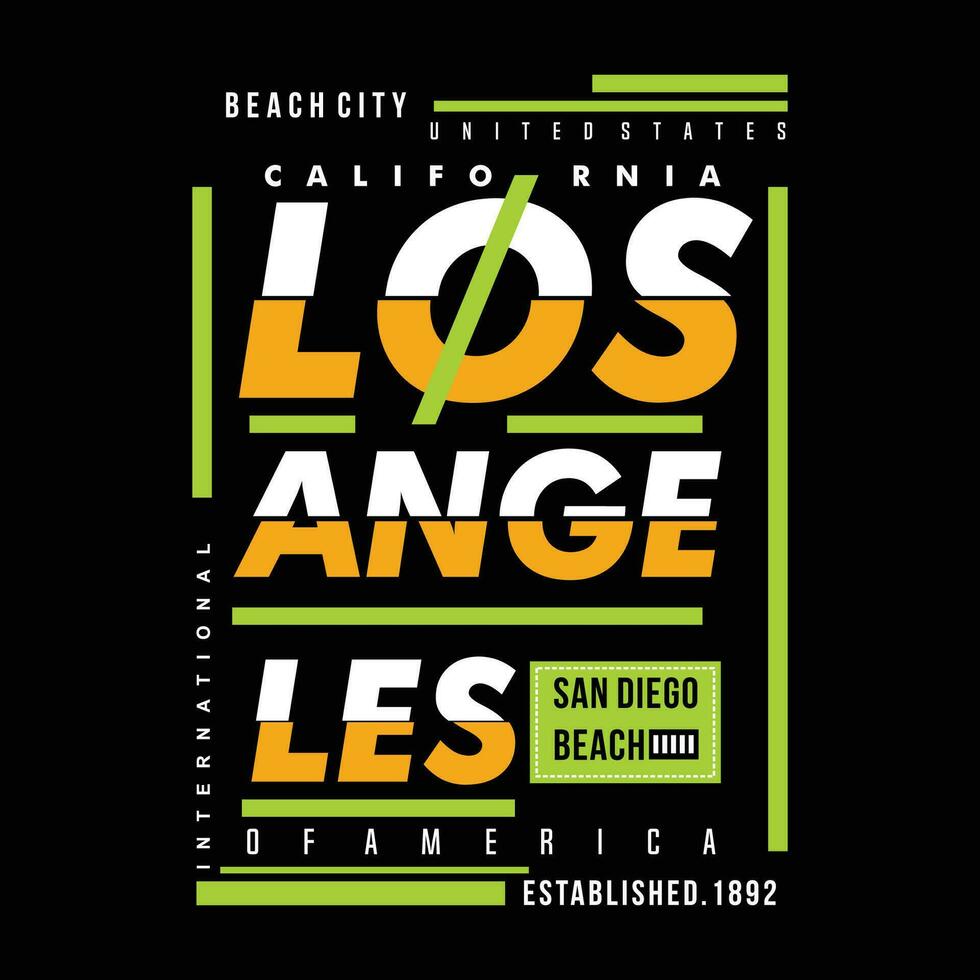 los angeles letras gráfico tipografía vector, t camisa diseño, ilustración, bueno para casual estilo vector