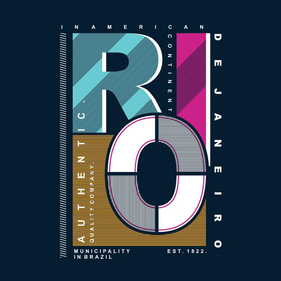 rio dejaneiro Brasil gráfico diseño, tipografía vector ilustración, moderno estilo, para impresión t camisa