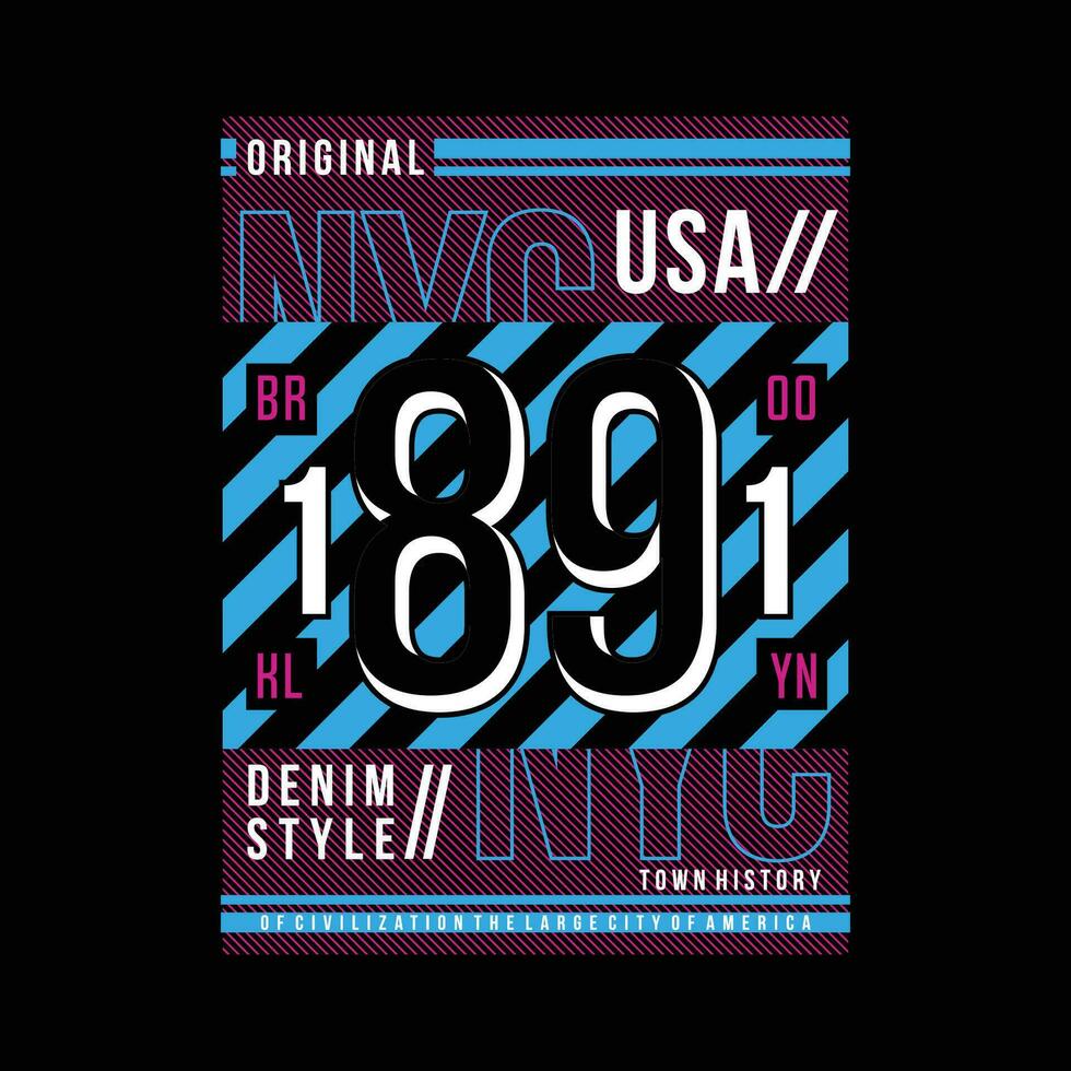 Nueva York mezclilla estilo abstracto, tipografía diseño vector, gráfico ilustración, para t camisa vector