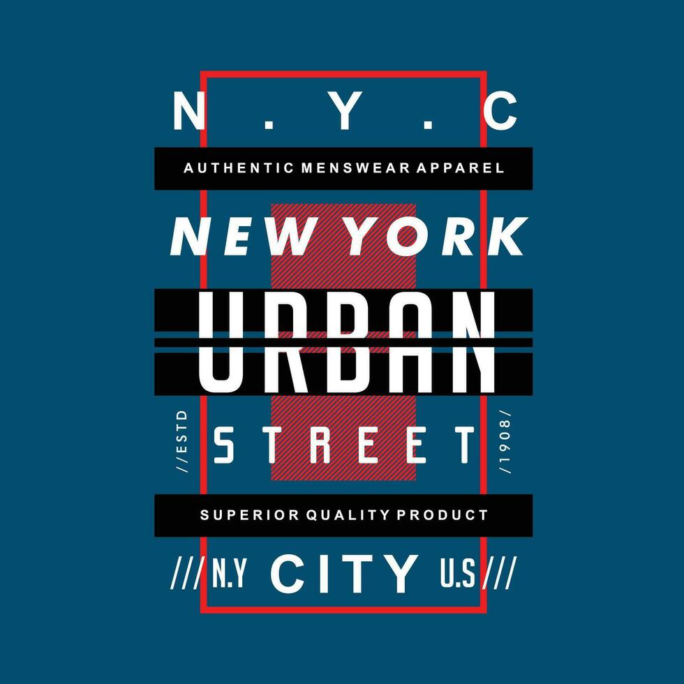 nuevo York urbano calle gráfico tipografía vector, para t camisa imprimir, casual estilo vector