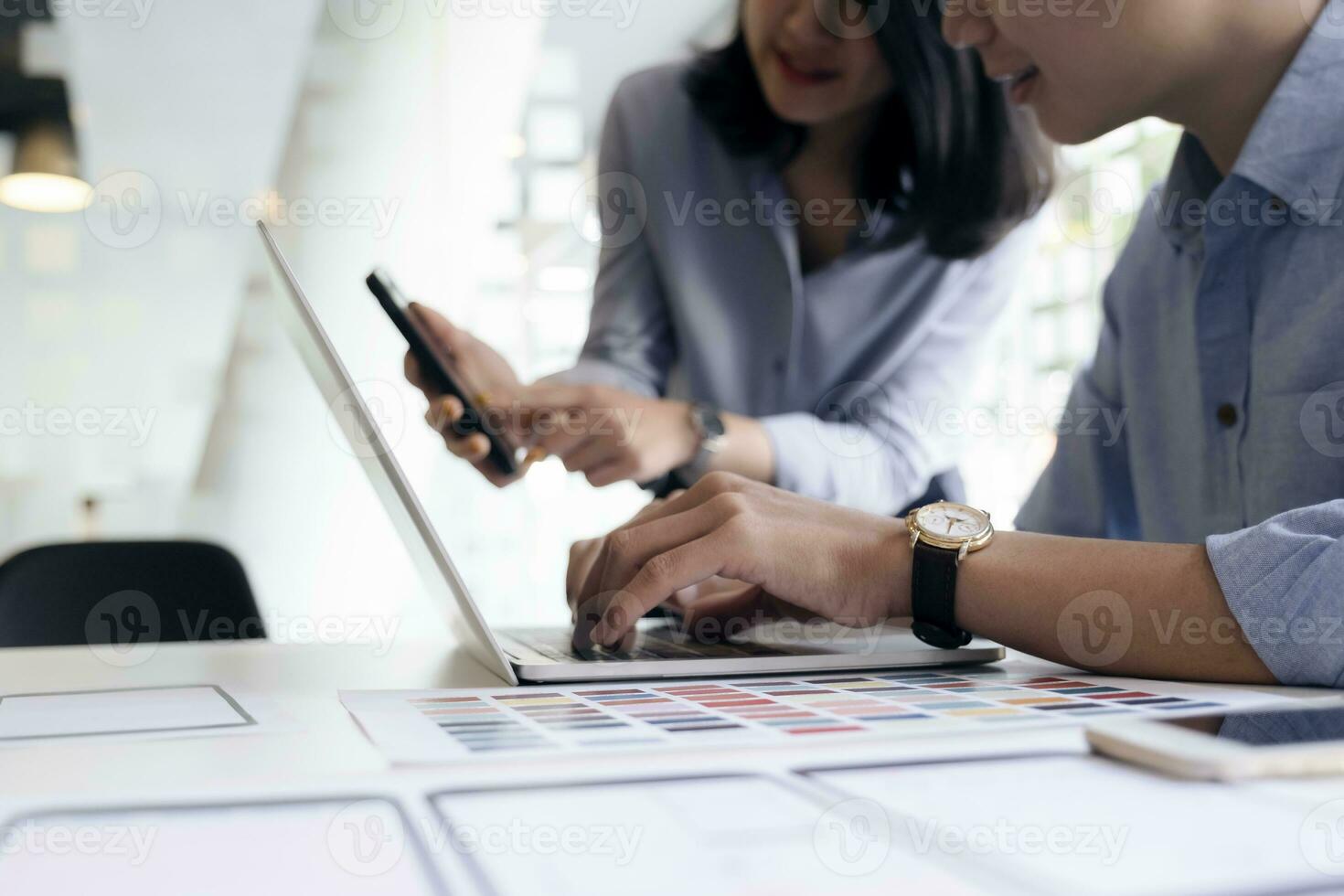 UX UI and Programming development technology. photo