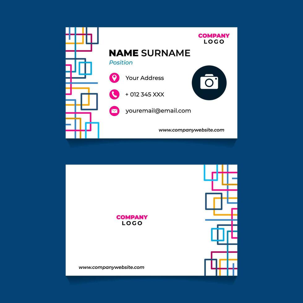 Abstract Name Card Design for Business or Company vector