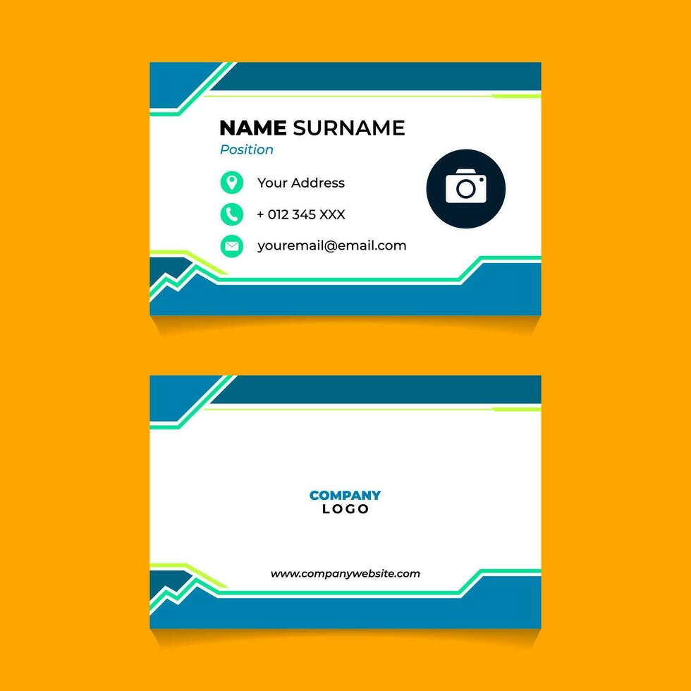 Abstract Name Card Design for Business or Company vector