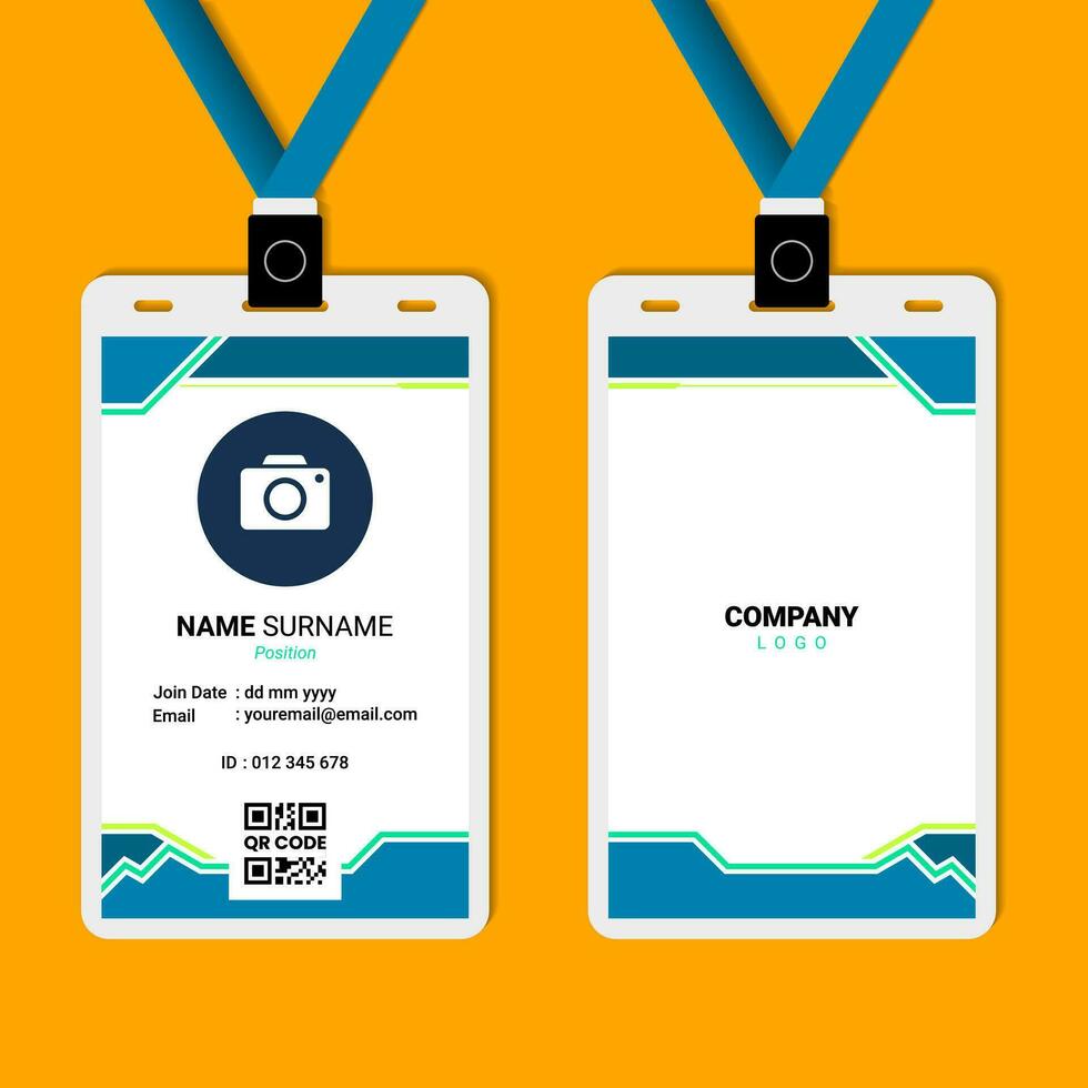Abstract ID Card Design for Business or Company vector