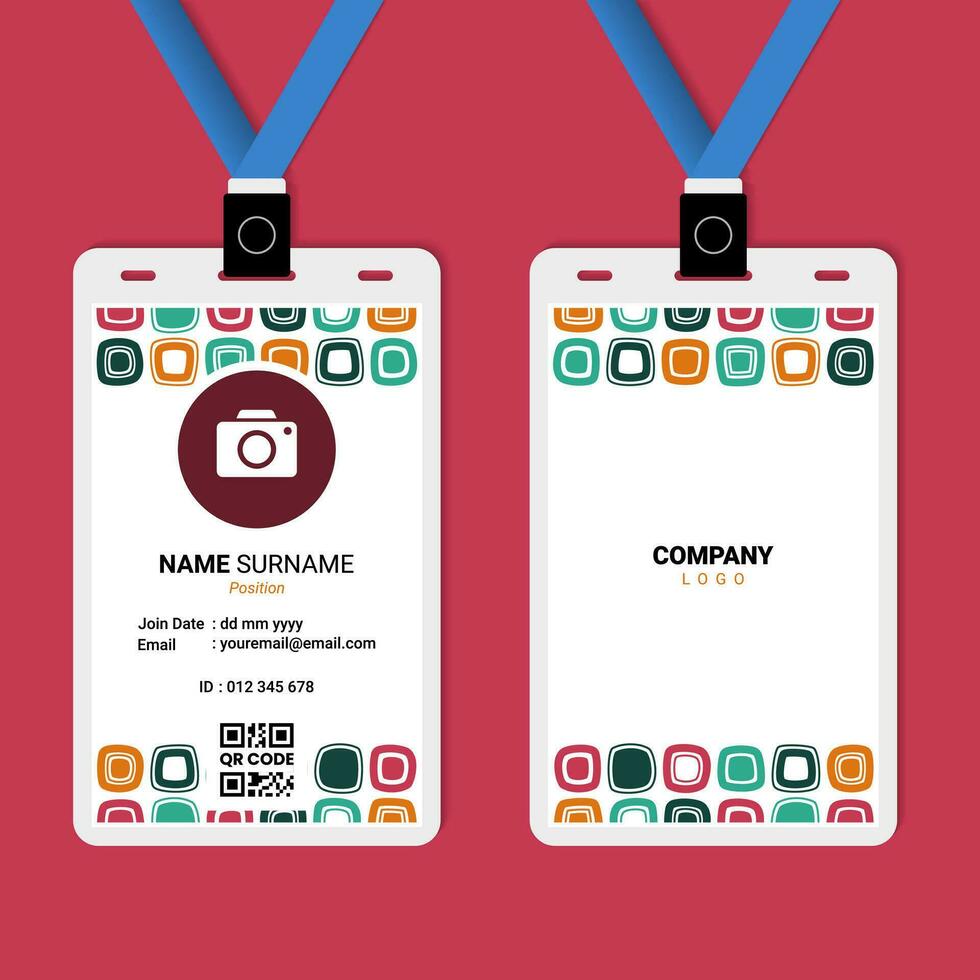 ID Card Design for Business or Company vector