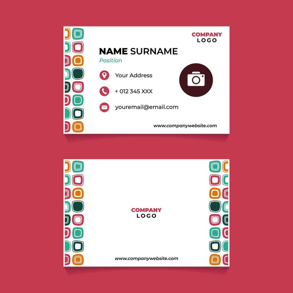 Name Card Design for Business or Company vector