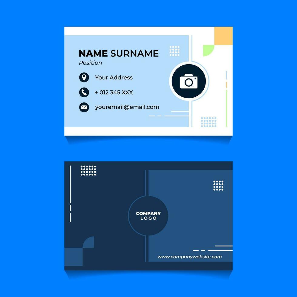 Abstract Name Card Design for Business or Company vector