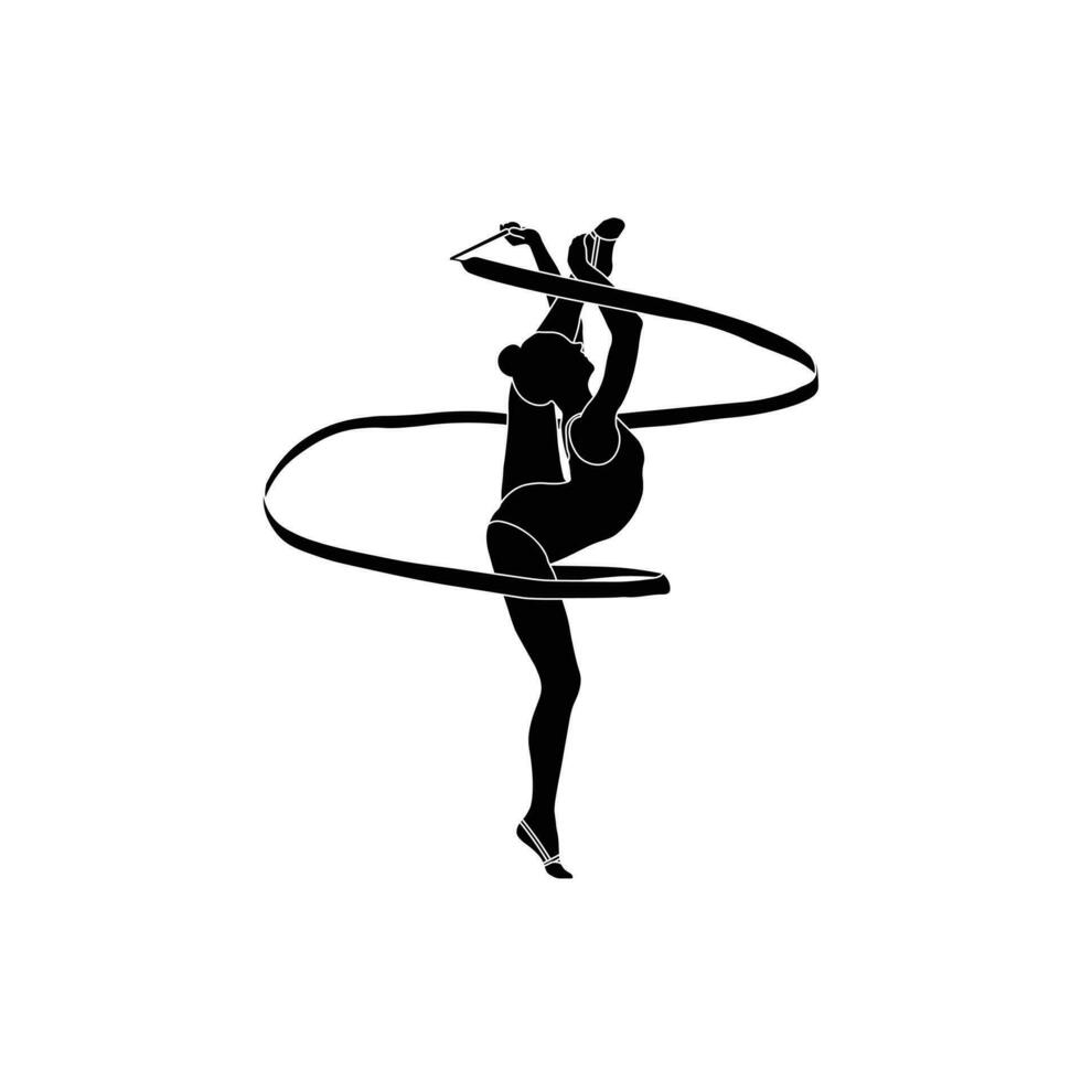 Rhythmic Gymnastics Ribbon vector