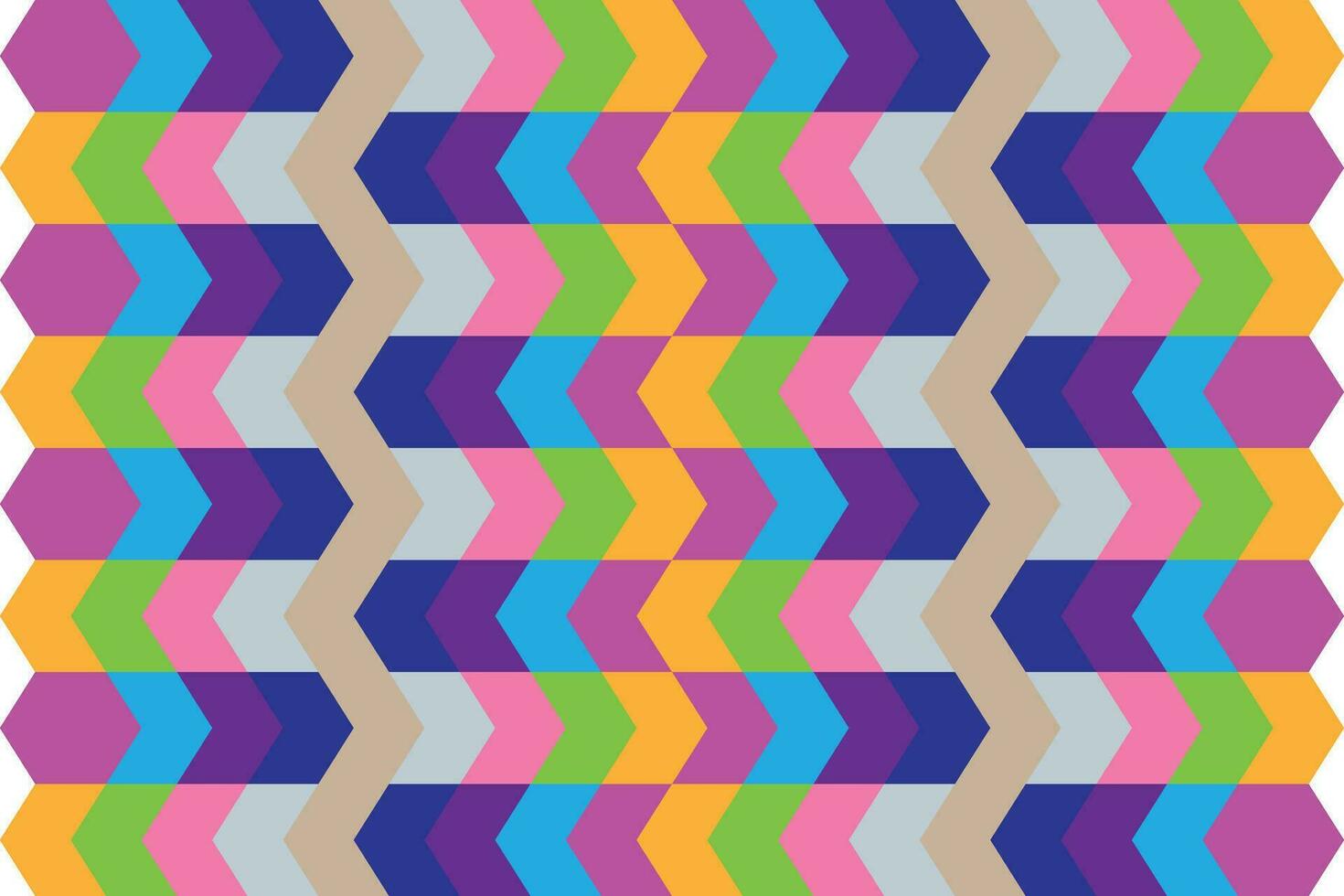Ethnic zigzag pattern in retro colors, Aztec style seamless vector background