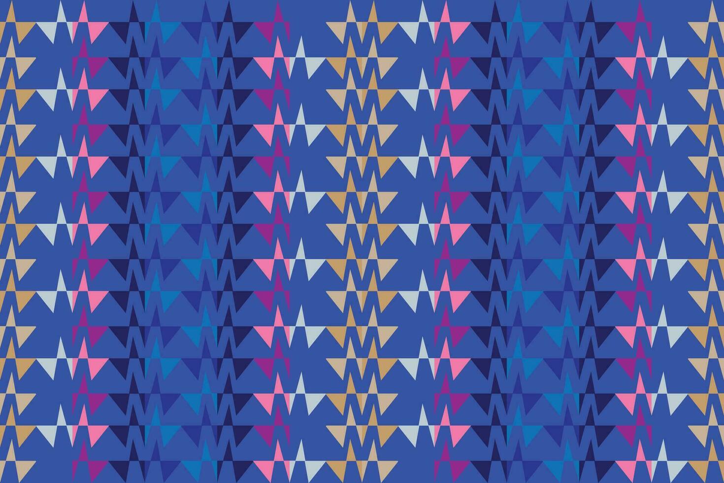 Ethnic zigzag pattern in retro colors, Aztec style seamless vector background