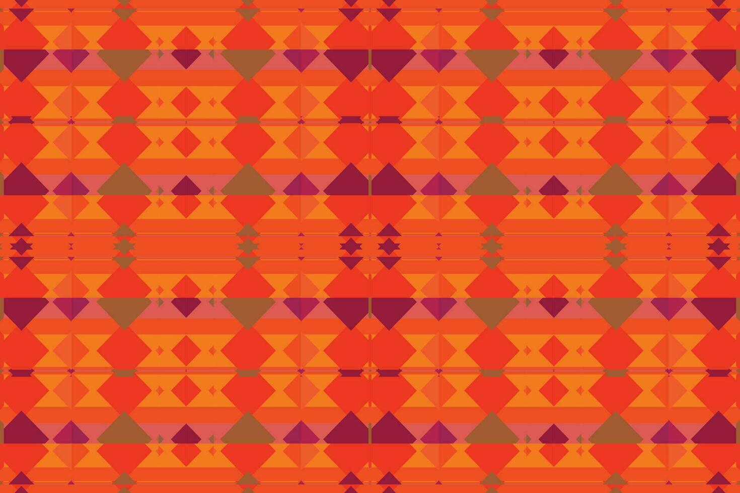 Ethnic zigzag pattern in retro colors, Aztec style seamless vector background