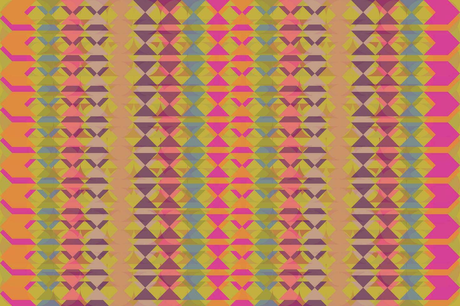 Ethnic zigzag pattern in retro colors, Aztec style seamless vector background