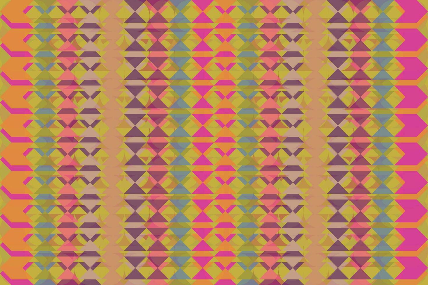 Ethnic zigzag pattern in retro colors, Aztec style seamless vector background