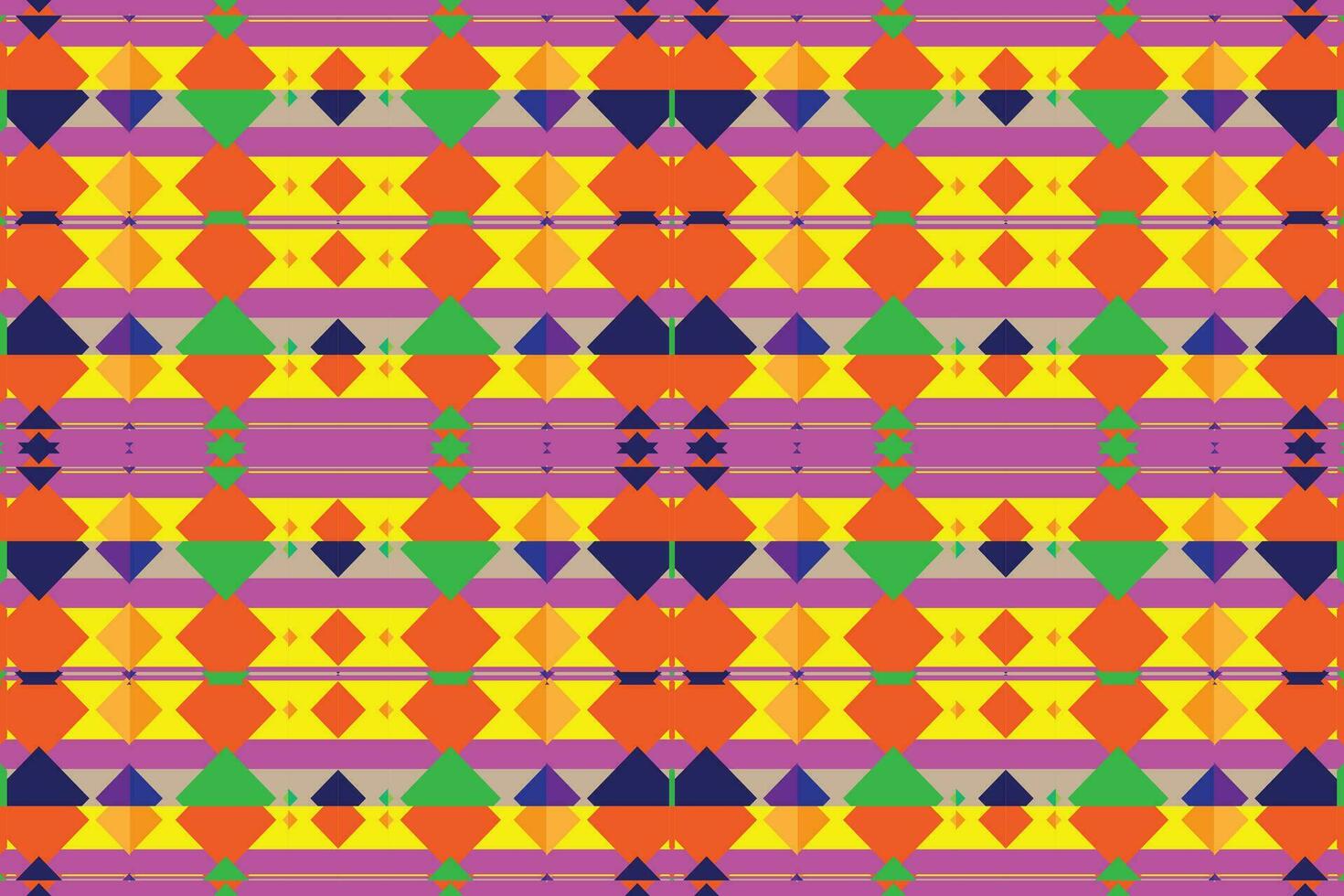 Ethnic zigzag pattern in retro colors, Aztec style seamless vector background