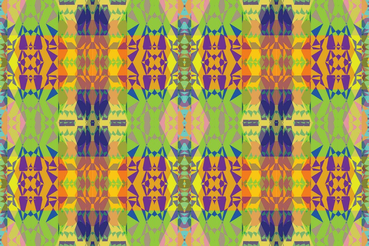 Ethnic zigzag pattern in retro colors, Aztec style seamless vector background