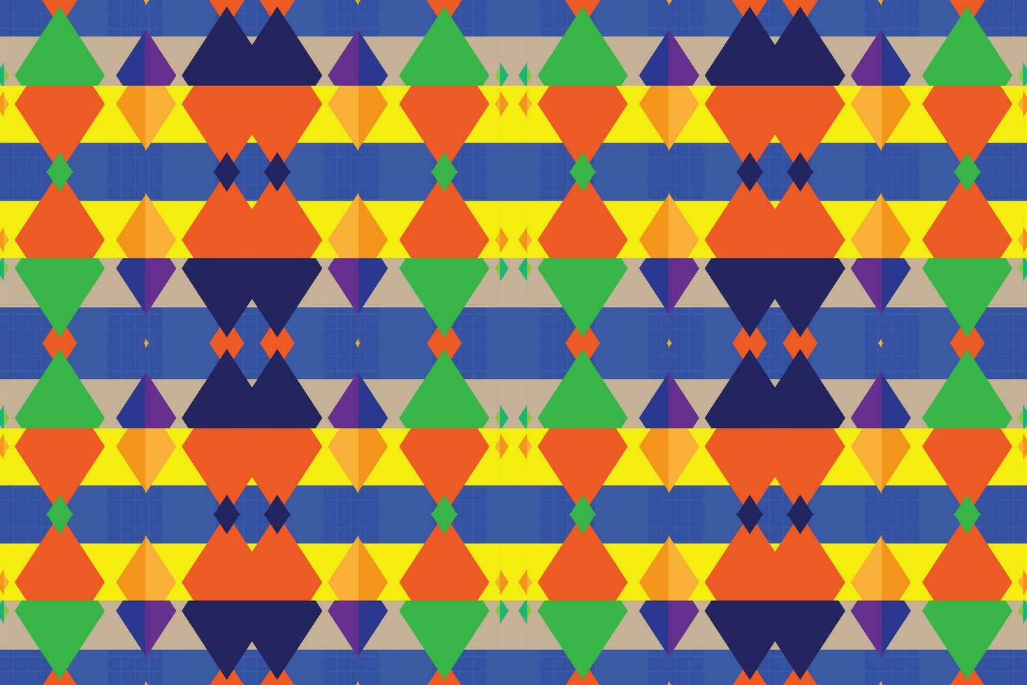 Ethnic zigzag pattern in retro colors, Aztec style seamless vector background