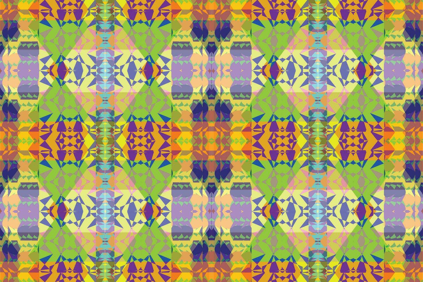 Ethnic zigzag pattern in retro colors, Aztec style seamless vector background