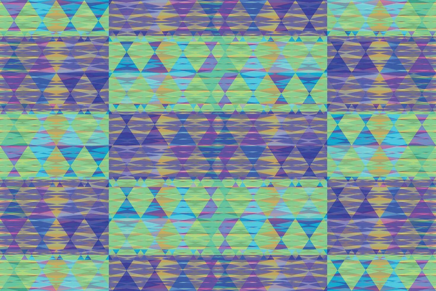 Ethnic zigzag pattern in retro colors, Aztec style seamless vector background
