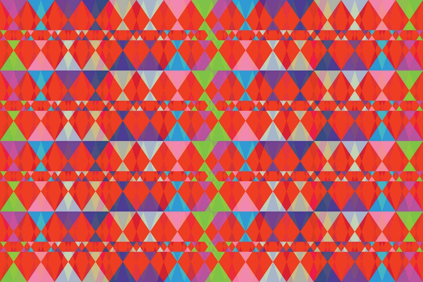 Ethnic zigzag pattern in retro colors, Aztec style seamless vector background