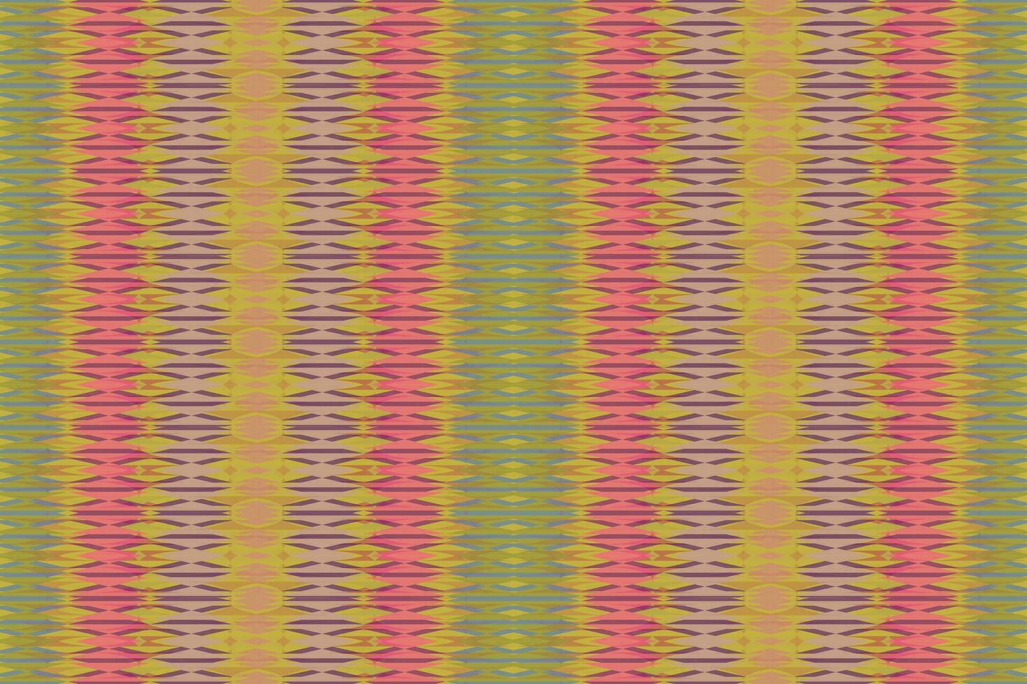 Ethnic zigzag pattern in retro colors, Aztec style seamless vector background