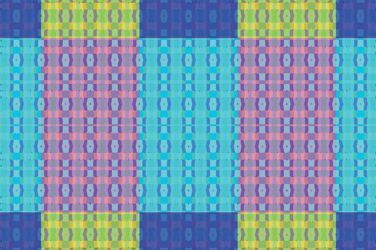Ethnic zigzag pattern in retro colors, Aztec style seamless vector background